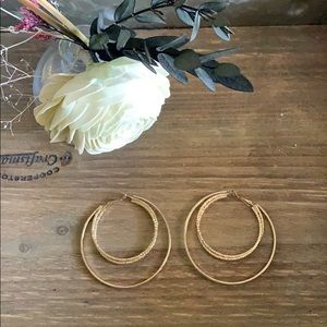 Layered hoop earrings - GOLD - NWOT